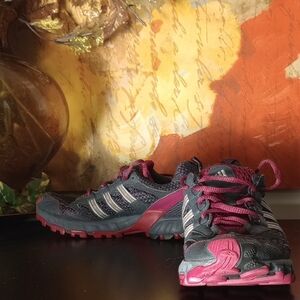 Adidas Pink and Gray Sneakers